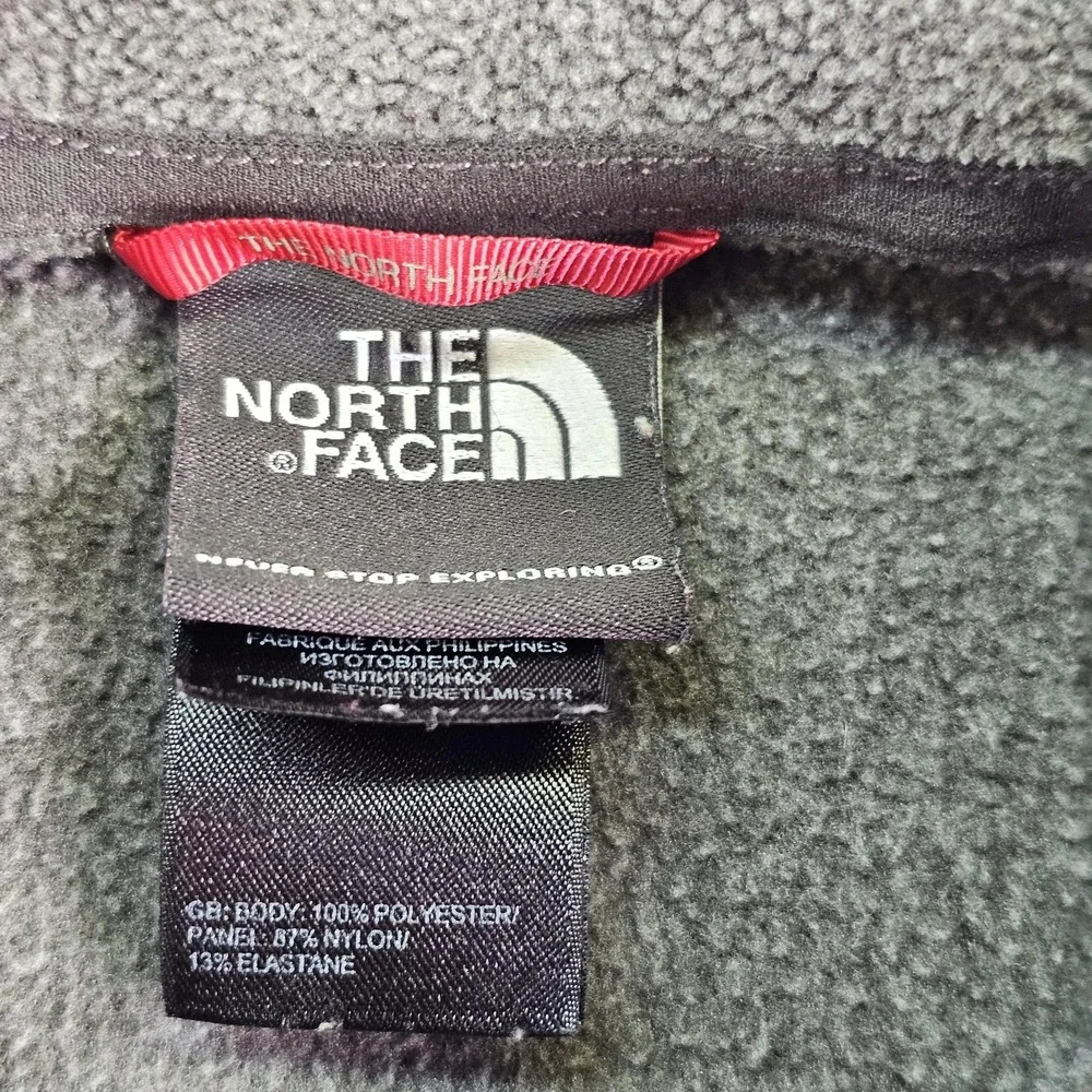 The North Face‎ Fleece Pullover Mens Large Gray Quarter Zip Chest Pocket Panels